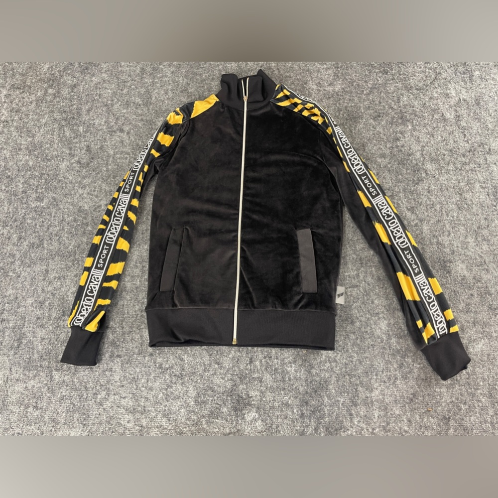 Roberto Cavalli Women’s Sweater XS Full Zip Sweatshirt Pullover Velvet n43